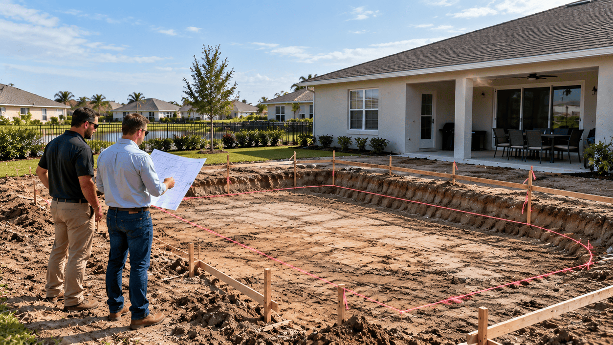 Pool construction in Fort Myers investment property planning